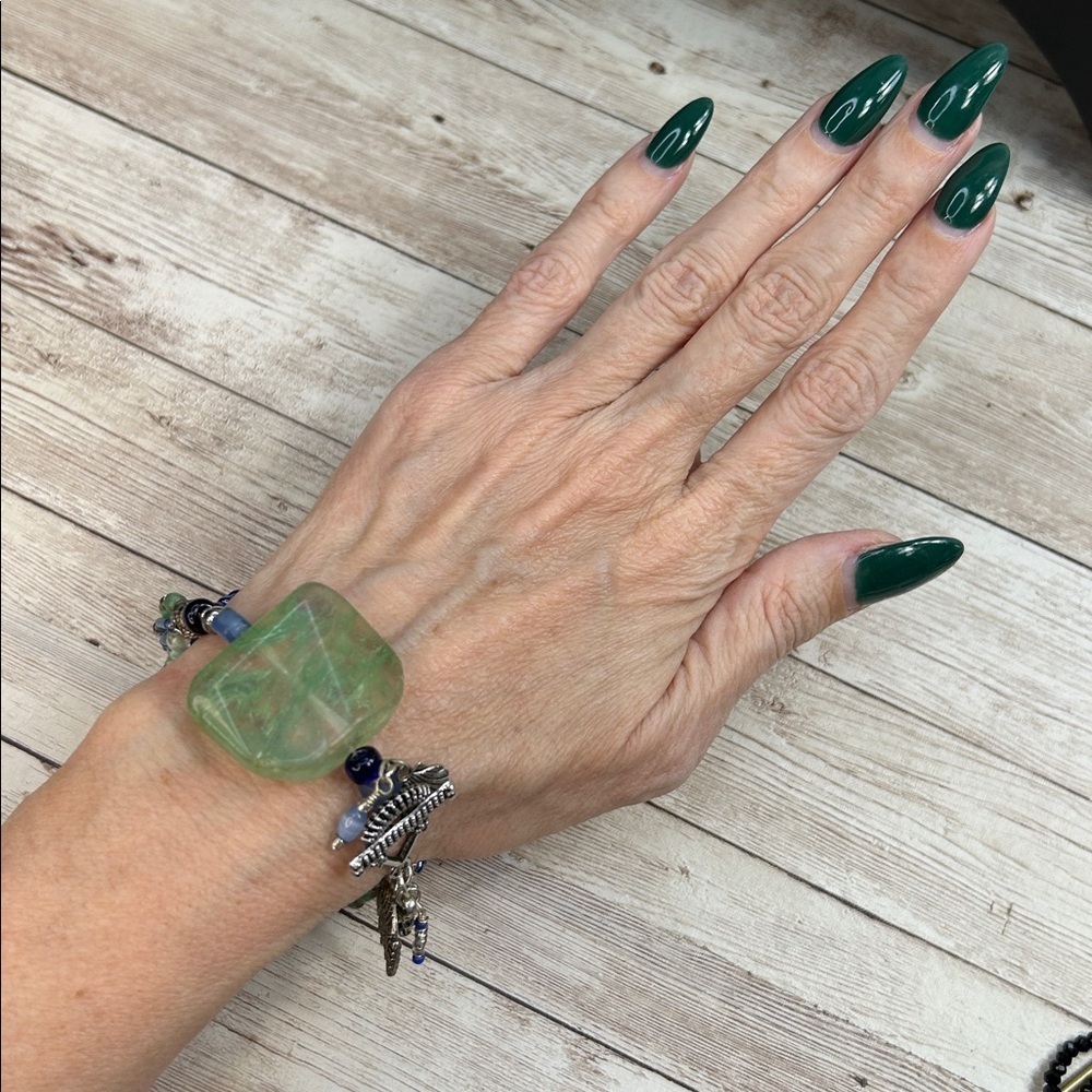 Flourite Stone Beaded Bracelet